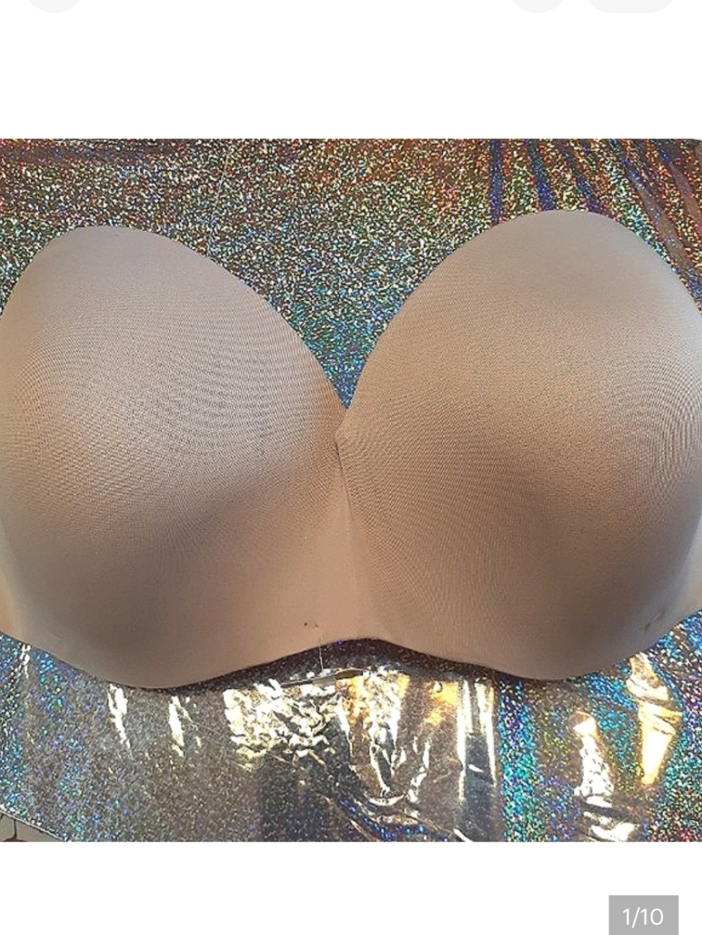 MAIDENFORM Tan Bra with Smooth Seamless Design and Rounded Full-Cup SIZE 40F(3D)